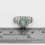 انگشتر زمرد زامبیا الماس تراش نقره زنانه طرح سهاد - Image 2