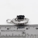 گردنبند یاقوت کبود الماس تراش نقره زنانه طرح درنا - Image 2