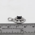 گردنبند یاقوت کبود الماس تراش نقره زنانه طرح دیارا - Image 2