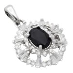 گردنبند یاقوت کبود الماس تراش نقره زنانه طرح دیارا