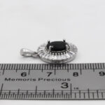 گردنبند یاقوت کبود الماس تراش نقره زنانه طرح دیبا - Image 2