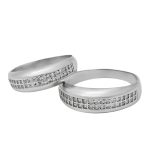 ست حلقه نقره زنانه مردانه طرح ساوین