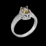 انگشتر الکساندریت الماس تراش نقره زنانه طرح سامیا - Image 4