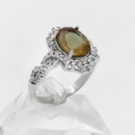 انگشتر الکساندریت الماس تراش نقره زنانه طرح سپیدخت - Image 2