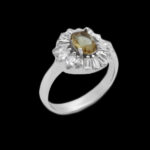 انگشتر الکساندریت الماس تراش نقره زنانه طرح سودابه - Image 4