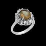 انگشتر الکساندریت الماس تراش نقره زنانه طرح سوریا - Image 4