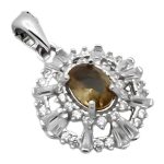 گردنبند الکساندریت الماس تراش نقره زنانه طرح زری