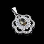 گردنبند الکساندریت الماس تراش نقره زنانه طرح نرگس - Image 4