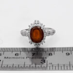 انگشتر گارنت الماس تراش نقره زنانه طرح سپیدخت - Image 2