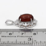 گردنبند نقره زنانه طرح رقیه با سنگ گارنت - Image 2