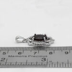 گردنبند گارنت الماس تراش نقره زنانه طرح دلسا - Image 3