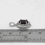 گردنبند نقره زنانه با سنگ گارنت الماس تراش طرح سالینا - Image 2