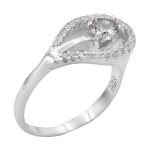 حلقه تک نگین نقره زنانه طرح سپند