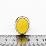 انگشتر شرف الشمس نقره مردانه طرح برزان + حکاکی - Image 3