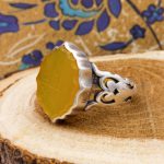 انگشتر شرف الشمس نقره مردانه طرح شمسه "حسبی الله" + حکاکی - Image 7