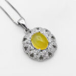 گردنبند شرف الشمس زنانه نقره طرح عصمت + حکاکی - Image 3