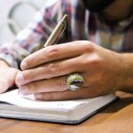 انگشتر حدید صینی نقره مردانه طرح آمدم ای شاه + حکاکی - Image 4