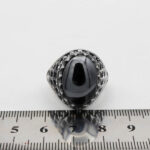 انگشتر حدید صینی نقره مردانه طرح ضریح + حکاکی - Image 4