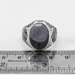 انگشتر حدید صینی نقره مردانه دست ساز طرح فاخر صدیق + حکاکی - Image 3