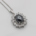 گردنبند حدید صینی زنانه نقره طرح مهرسا+ حکاکی - Image 2