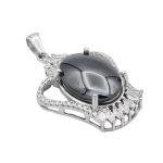 گردنبند حدید صینی زنانه نقره طرح منظر+ حکاکی