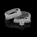 حلقه و پشت حلقه نقره زنانه طرح کمند - Image 4