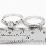 حلقه و پشت حلقه نقره زنانه طرح کیانا - Image 2