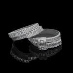 حلقه و پشت حلقه نقره زنانه طرح گلاب - Image 4