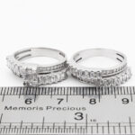 حلقه و پشت حلقه نقره زنانه طرح گلاب - Image 3