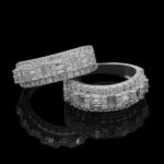 حلقه و پشت حلقه نقره زنانه طرح گلدشت - Image 4