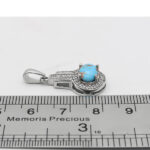 گردنبند فیروزه نیشابوری نقره زنانه طرح داملا - Image 2