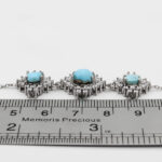 دستبند فیروزه نیشابوری نقره زنانه طرح فخیمه - Image 2