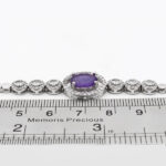 دستبند آمیتیست الماس تراش نقره زنانه طرح ماجده - Image 2