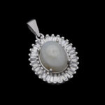 گردنبند عقیق باباقوری نقره زنانه طرح فرنوش - Image 4