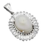 گردنبند عقیق باباقوری نقره زنانه طرح فرنوش