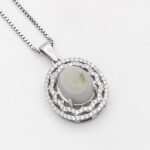 گردنبند عقیق باباقوری نقره زنانه طرح فرنیا - Image 3