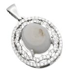 گردنبند عقیق باباقوری نقره زنانه طرح فرنیا