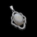 گردنبند عقیق باباقوری نقره زنانه طرح فرنیان - Image 4