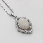 گردنبند عقیق باباقوری نقره زنانه طرح فرنیان - Image 3