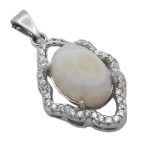 گردنبند عقیق باباقوری نقره زنانه طرح فرنیان