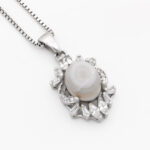 گردنبند عقیق باباقوری نقره زنانه طرح گلدیس - Image 3