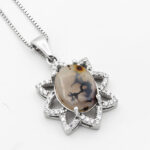 گردنبند شجر زنانه نقره طرح غنچه - Image 3