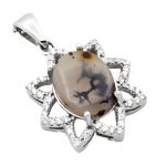 گردنبند شجر زنانه نقره طرح غنچه