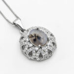 گردنبند شجر زنانه نقره طرح عصمت - Image 3