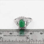 نیم ست عقیق سبز نقره زنانه طرح آبان - Image 2