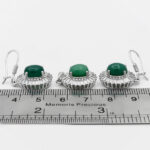 نیم ست عقیق سبز نقره زنانه طرح شکیبا - Image 2