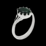 انگشتر زمرد الماس تراش نقره مردانه شهداد