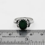 انگشتر زمرد الماس تراش نقره مردانه شهرام - Image 4