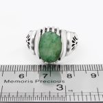 انگشتر زمرد هندی الماس تراش نقره مردانه بشیر - Image 3