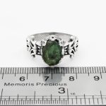 انگشتر زمرد هندی الماس تراش نقره مردانه محسن - Image 3